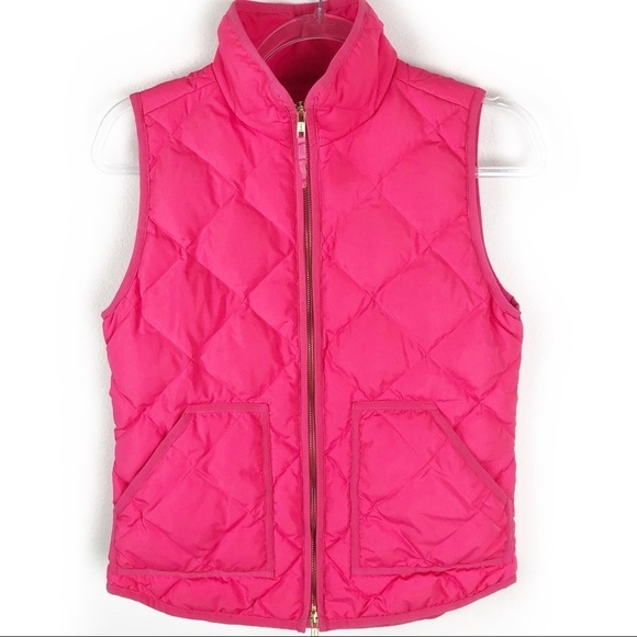 J. Crew- Pink Excursion down blend quilted vest - Picture 1 of 9